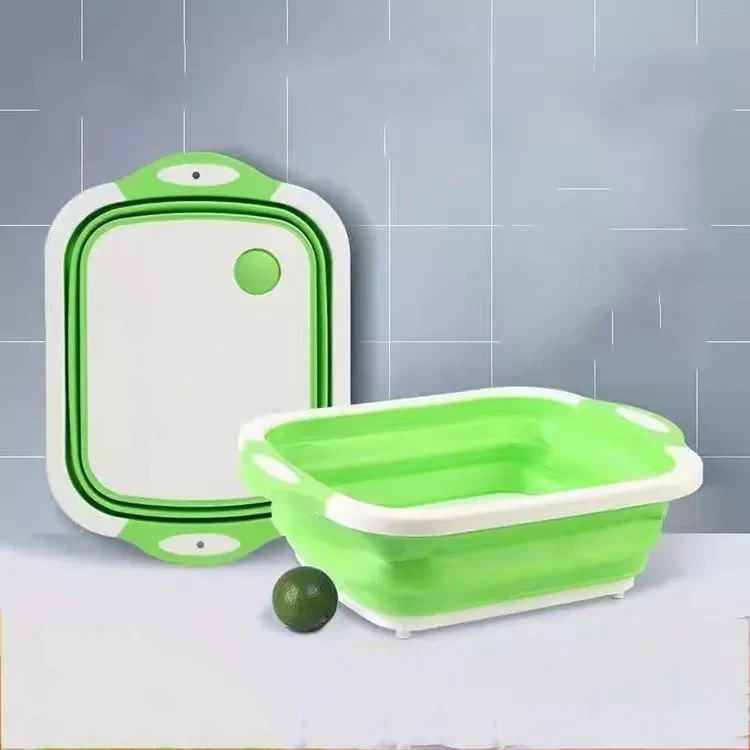 Kitchen Multifunction Collapsible Foldable Plastic Cutting Board Portable 3 in 1